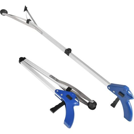 2 Pinces, pliable Pince en Aluminium, Bras pour Pince à ordures, poignée à déchets 80 cm, poignée pour Personnes âgées (1/5)