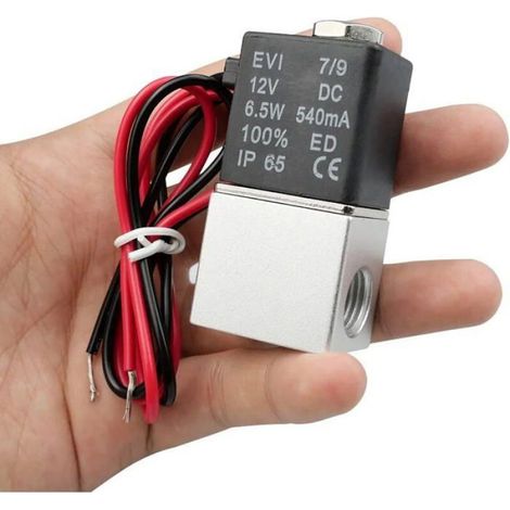 Électrovanne - 12 V DC - 1/4 Pouces NPT - Normalement Fermée - Débit 0,23 Cv - Température -10 À 80 °C - 1 Pièce (1/4)