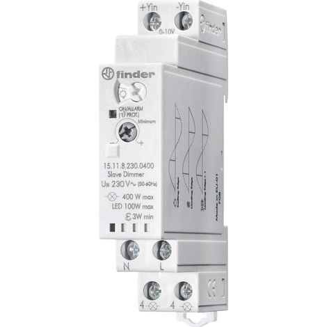 Relè elettronico a impulsi con dimmer 400W 45-65Hz funzione SLAVE, controllo 0-10V 15.11.8.230.0400