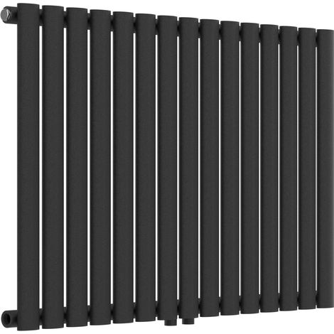 Radiatore a pannello piatto 653 watt acciaio 60 x 90 cm nero 030010461