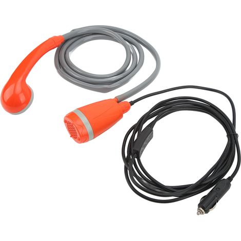 Douche portable pommeau à main 3,5L/min avec adaptateur briquet pour camping, randonnée, lavage auto, extérieur. (1/5)