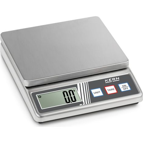 Kern Tischwaage FOB 5K1S+C kalibriert, Wägebereich 5000 g, Ablesbarkeit 1 g