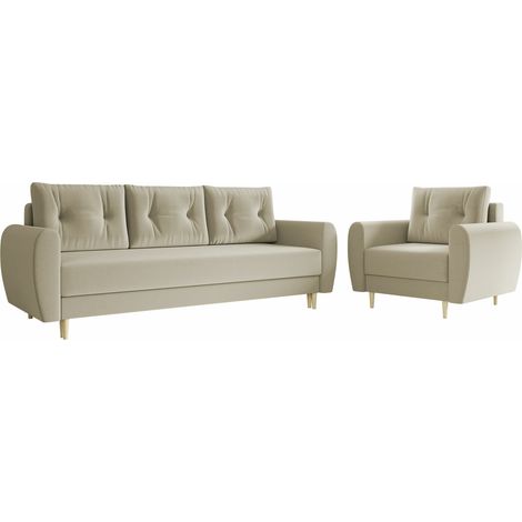 Conjunto de muebles tapizado Memphis 145, Itaka 16, Función de descanso, 0, Almacenaje, Tapiz (1/5)