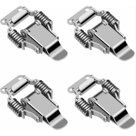 4 pièces en acier inoxydable, loquet de serrage, barre de verrouillage, loquet à ressort, loquet à bascule (1/5)