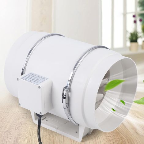 Ventilateur tubulaire, diamètre 200 mm, 220 V, roulement à billes, faible bruit, pour salle de bain, cuisine, jardin d'hiver (Ø200 HF-200) (1/5)
