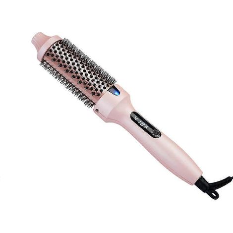 Brosse à friser chauffante ionique négative, ronde, réglable, prise UE (1/5)