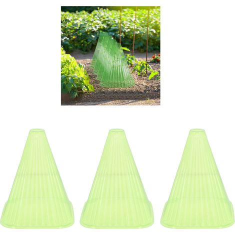Cloche de jardin réutilisable Dome pour plantes Haute Protection Frost pour couvre-plantes en plastique transparent avec 20 piquets pour 10 unités (1/5)