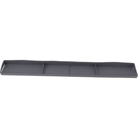 Étagère à épices magnétique en silicone pour plaque de cuisson, 3 compartiments fonctionnels, organisateur d'épices de cuisine, 76 cm (30 pouces), gris (1/5)