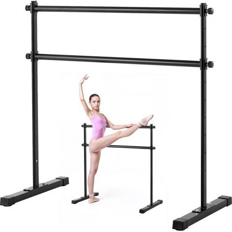 Barre à ballet pour maison double barre de danse en acier au