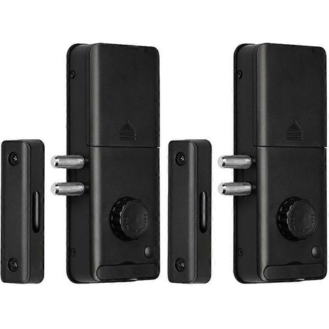 Serrure de porte intelligente Bluetooth, type électronique dissimulé, spécialement conçue pour les portes en bois, entrée sans clé par carte à puce, déverrouillage par application (lot de 2) (1/5)