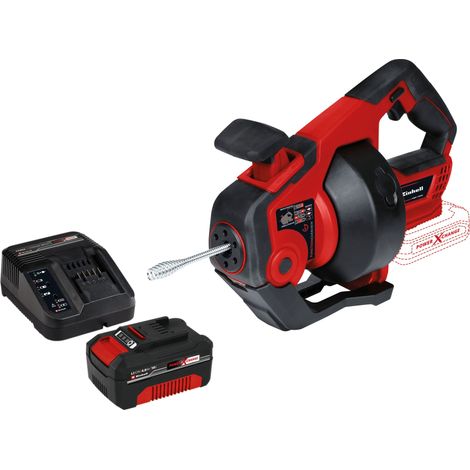 EINHELL Nettoyeur de tuyaux sans fil TE-DA 18/760 Li Kit (1x 4,0 Ah)