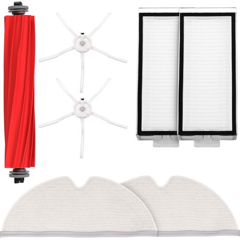 Extralink Repuesto Compatible No Original para Roborock Q7/Q7 Max Plus/T8, Kit de Cepillos, Filtros Tipo HEPA y Mopas para Robot Aspirador, Mantenimiento Diario del Hogar, Suelos y Alfombras