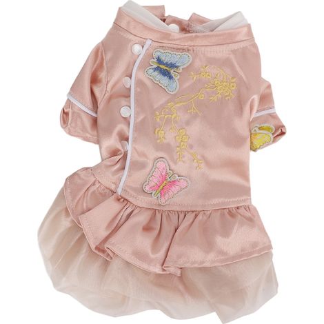 Robe Chinoise Pour Chien - Polyester Doux Boutons Pression - Tenue Traditionnelle Hanfu - Pour Chiens et Chats - Taille XL (1/5)
