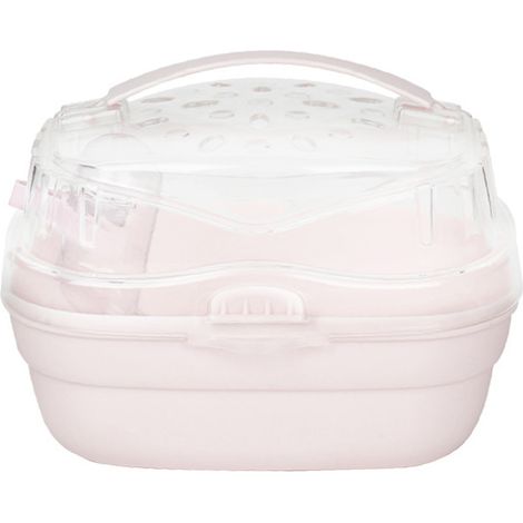 Hamster étui de transport Cage Portable léger petit Animal pour voyage en plein air rose cerise clair (1/5)