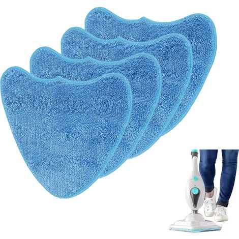 Set mit 4 Mikrofaserpads, kompatibel mit Vax Dampfreinigern: Ersatzreinigungspads für Vax Total Home Master, S85-CM, S86-SF-C und weitere Modelle, maschinenwaschbar und (1/5)