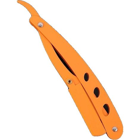 Maquinilla de afeitar manual con cuchillas reemplazables, color naranja. (1/2)