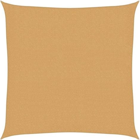 Voile d'ombrage carrée 160 g/m² couleur sable 2x2 m PEHD