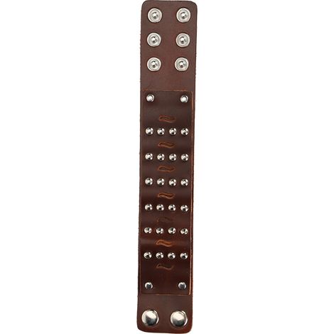Braided Bracelet Split Leather Adjustable Snap Button Rivet HandMade Vintage Wrist Jewelry(Brown ) (1/5)