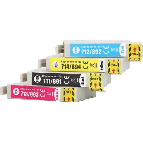 Cartouches d'encre haute capacité (noir, cyan, magenta, jaune) pour Stylus D78 D9