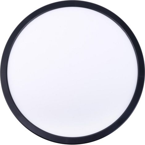 Naeve CARLO Plafonnier LED à intensité variable 54 cm CCT noir 6 500 K IP44 avec minuterie