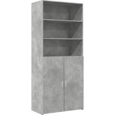 Credenza buffet cassettiera mobile contenitore organizer cucina soggiorno soggiorno alto 80 x 42,5 x 185 cm derivati del legno grigio 020034722