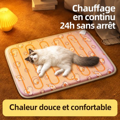 Tapis chauffant électrique pour animaux coussin thermique réglable pour chien et chat format ouvert lavable par essuyage 9 g – Livraison gratuite (1/5)