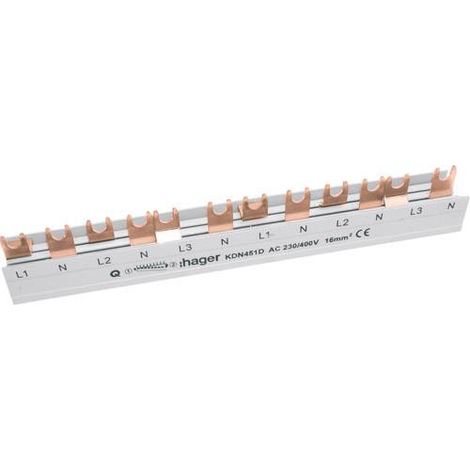 Hager KDN451D Rail de phase gris 4 pôles 80 A 1 pc(s)