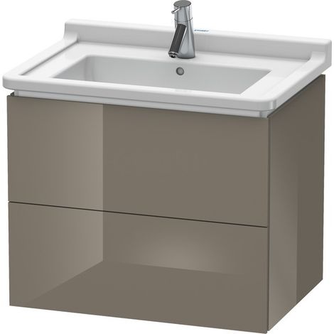 Mueble de baño L-CUBE 469x670x558mm franela gris brillo (1/5)