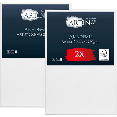 Keilrahmen Leinwand Akademie, 20x30cm, 2er Set