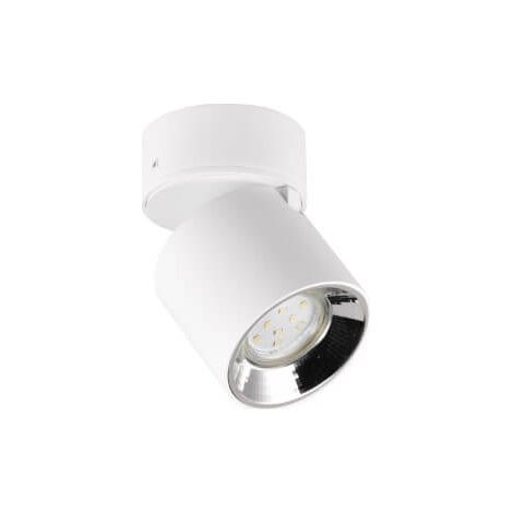 Spot plafond blanc rond orientable GU10 10W IP20 Trio (1/3)