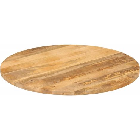 Dessus de table Dessus de bureau Plateau de table Ø 70x2,5 cm rond bois de manguier massif