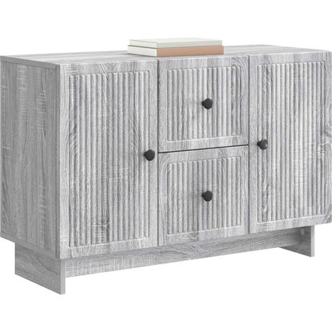 Maison La Vie - Buffet Salon Moderne - Meuble de rangement - Sonoma gris 89 x 34,5 x 60 cm Bois d'ingénierie bu5291