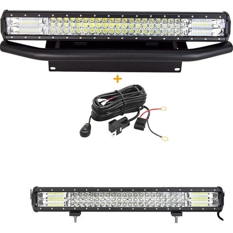 Barre lumineuse LED, boîtier en aluminium durable, design étanche, 23in 324W Avec fil (1/2)