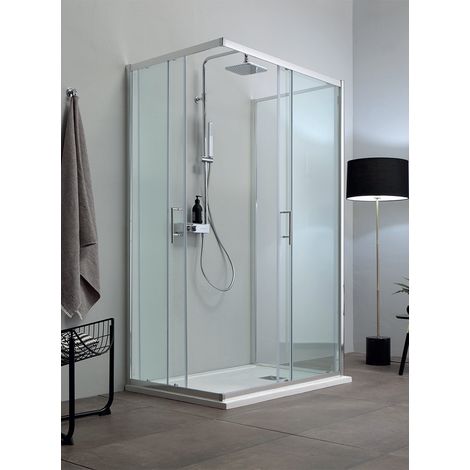 Box doccia ECO con lato fisso in cristallo 6 mm trasparente (1/5)