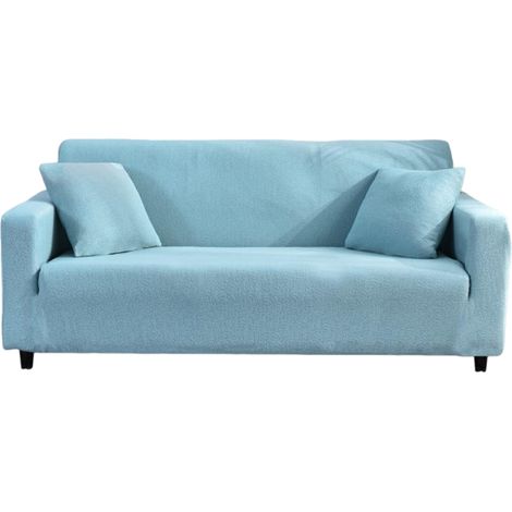 Housse canapé élastique imperméable extensible 1/2/3/4 places, bleu ciel, 185-230 cm (1/5)