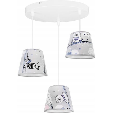 LÁMPARA DE TECHO COLGANTE INFANTIL LOFT, PANTALLA LED
