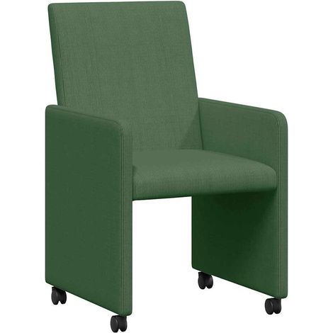Maison Exclusive - Esszimmerstühle mit Rollen 2 pcs Grau-Grün 57