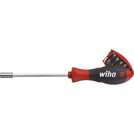Wiha Giravite con portainserti a magazzino, magnetico TORX® con 8 inserti, 1/4" (32902)