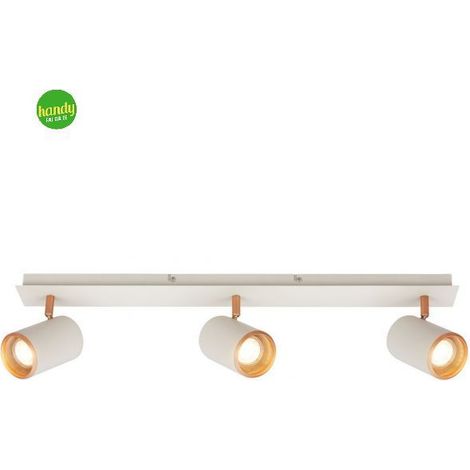 Briloner ERA Plafoniera, orientabile, attacco GU10, 3 luci, grigio chiaro-caffè, 70 x 14 cm (1/5)