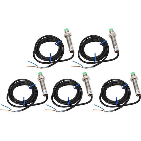 5 Stück Näherungsschalter M12x1, 2-adrig, normalerweise geschlossen, 4 mm Erfassung, IP65, Näherungsschalter-Detektor 10‑
