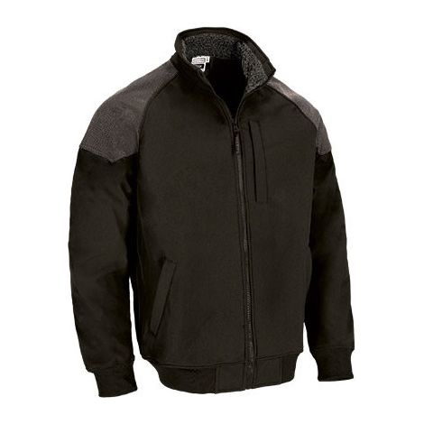 Chaqueta softshell con refuerzos bicolor ROUGH S Negro (1/4)