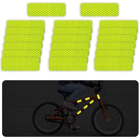 20 Pieces Stroller Reflectors, Universal Self-Adhesive Reflective Safety Strip, Suitable for all strollers, backpacks, bicycles, wheelchairs (1/4)