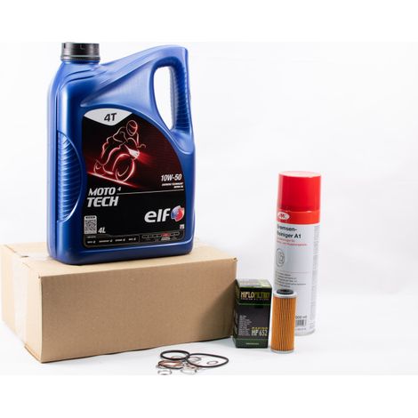 Kit Entretien Vidange Standard pour KTM SMR 450 Supermoto de 2008 à 2012 - ELF MOTO 4 TECH 10w50 4L