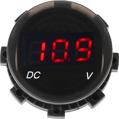 Voltmètre de moto modifié, affichage numérique LED, indicateur de tension (rouge) (1/5)
