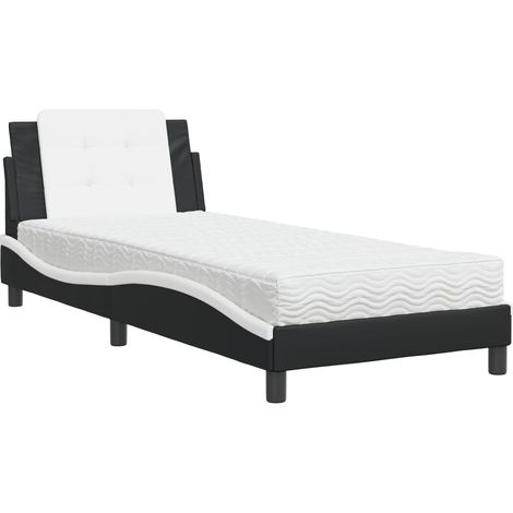 Maison Exclusive - Giroletto senza Materasso Zadar Nero e Bianco 100x200 cm in Similpelle (1/5)