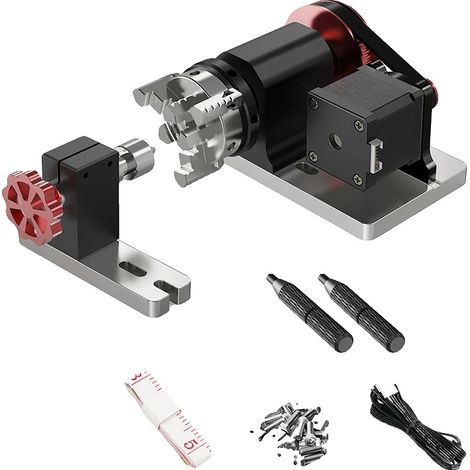 Kit de módulo rotativo, diámetro de sujeción de 60 mm, compatible con CNC rotativo, kit de módulo rotativo de DOS EJES (1/5)