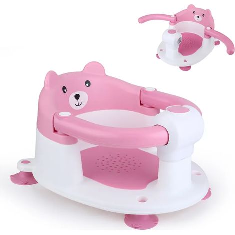 Siège de Bain Ergonomique avec 4 Ventouses Antidérapantes et Trous de Drainage, Conception Sécurisée et Portable, pour Douche et Baignoire (1/5)