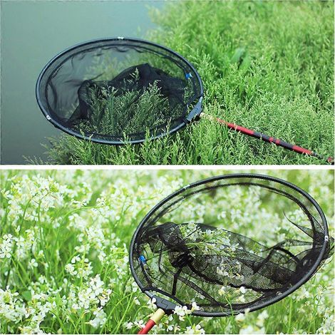 Cette épuisette pliante en alliage d'aluminium possède une tête de 45 cm et convient à la pêche. (1/5)