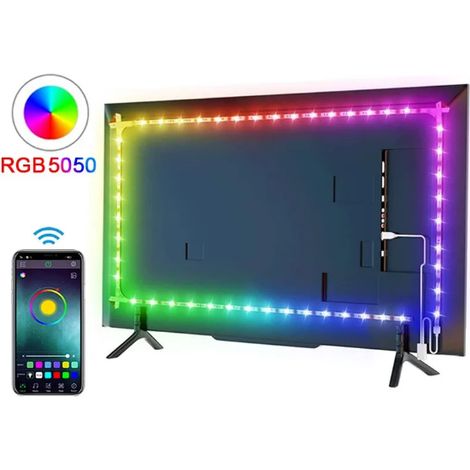 Bande LED RGB pour décorer meubles, téléviseurs, étagères et espaces intérieurs design pratique.-AquaForge (1/5)