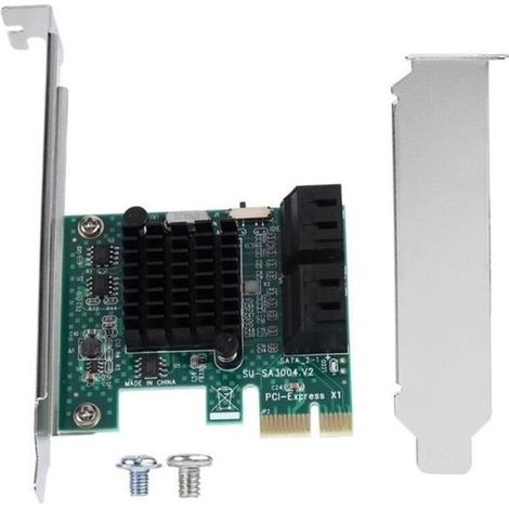 SATA 3.0 Expansion Card - 4-Port 6G-DUO PCIe to SATA 3.0 Adapter - Model SA3004 (1/4)